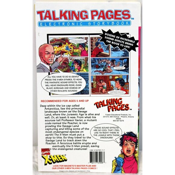 1995 Talking Pages Electronic Comic Book Marvel X-Men XMEN Scourge Savage Land - Picture 2 of 5